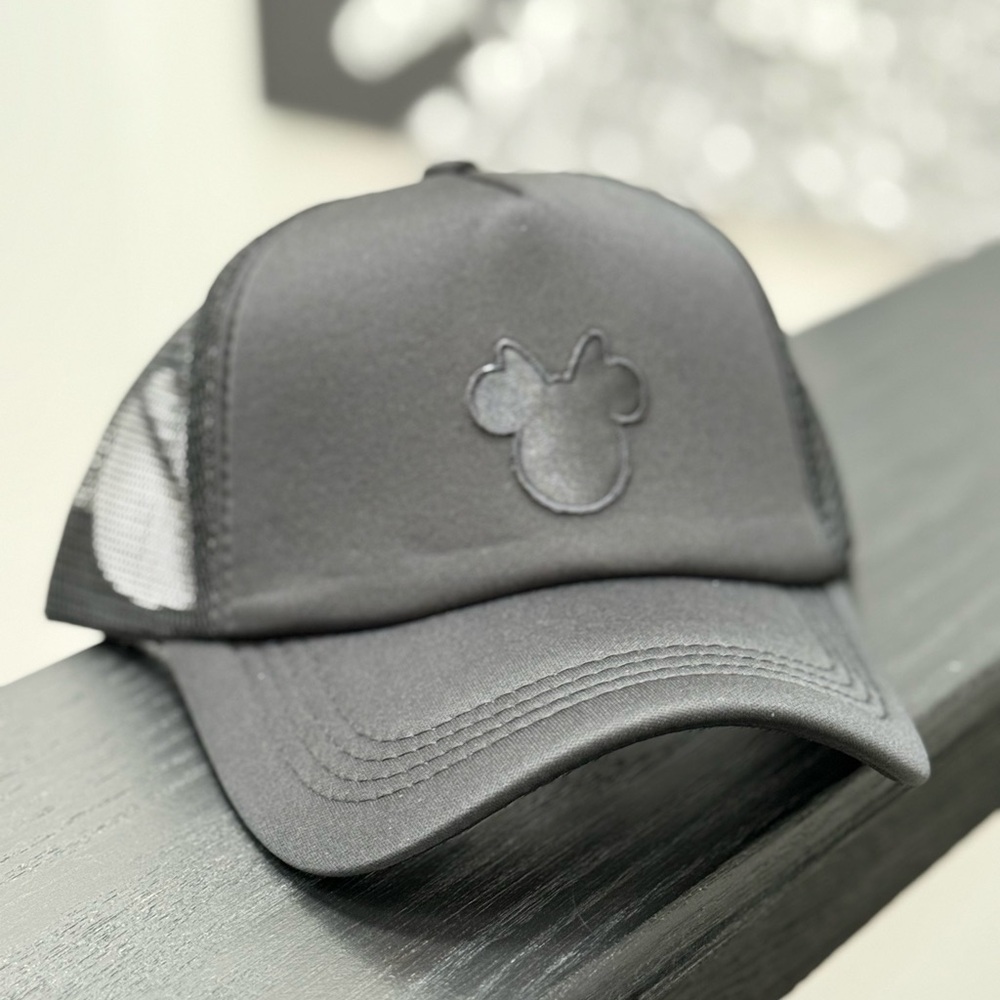Iconic black in black Mickey hand black hat men women unisex Disney